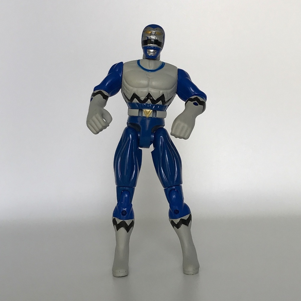 1998 Bandai Power Rangers Lost Galaxy 5.5" BLUE BATTLIZER Ranger Action Figure